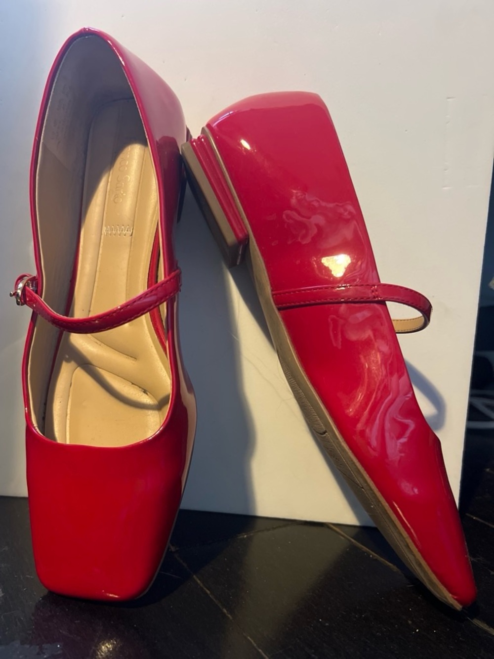 Franco Sarto Red Patent Mary Jane Flats